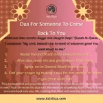 Dua For Someone To Come Back To You