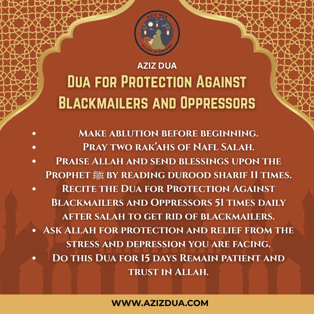 Dua for Protection Against Blackmailers and Oppressors