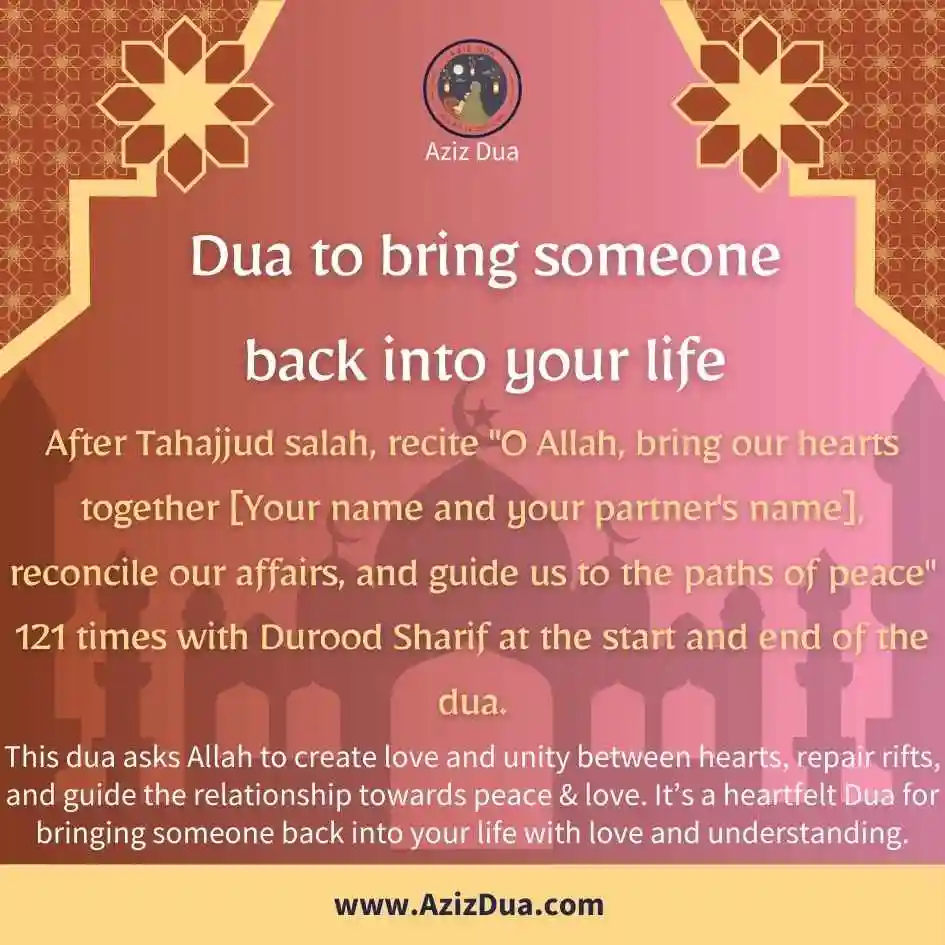 Dua to bring someone back into your life