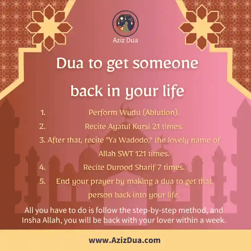 Dua to get someone back in your life