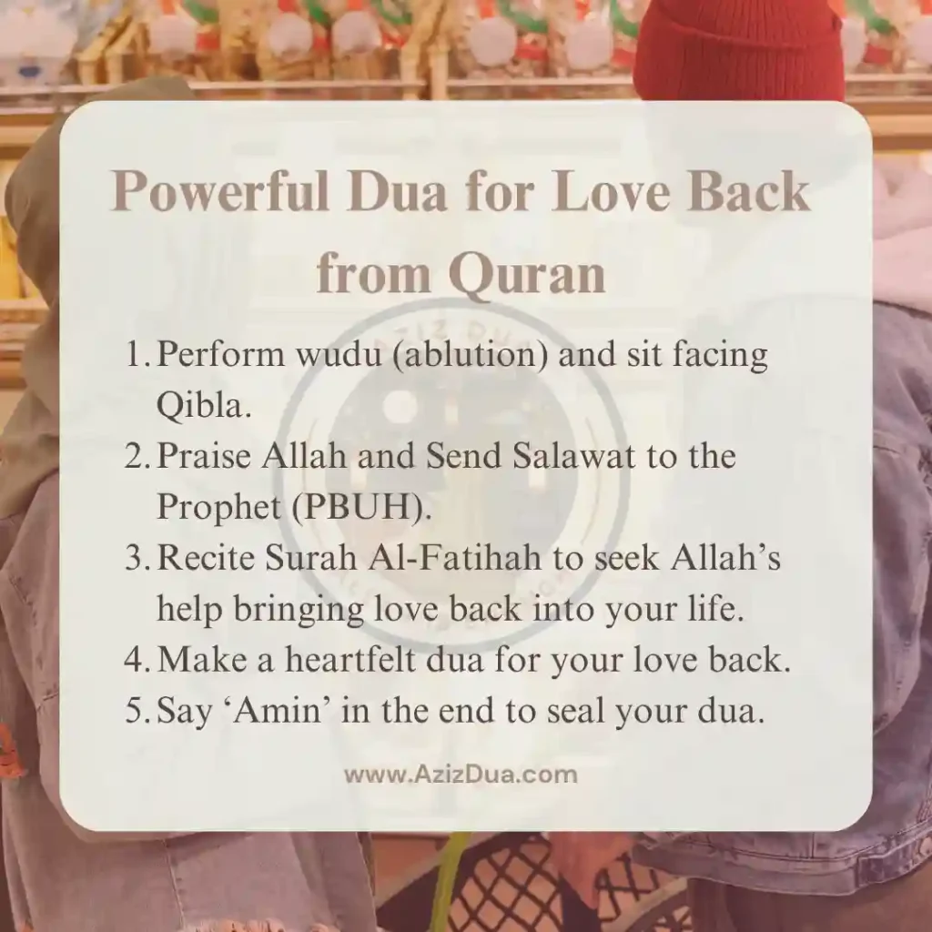 Dua for Love Back