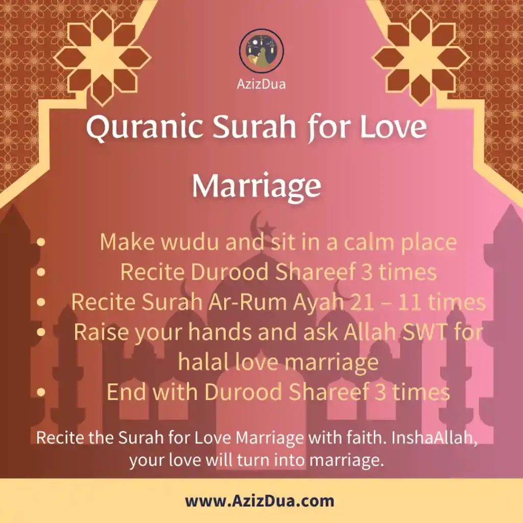 Quranic Surah for Love Marriage