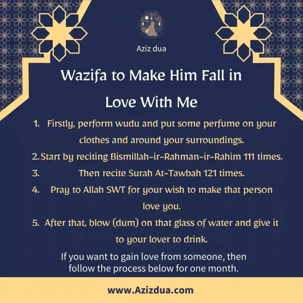 Wazifa to Make Him Fall in Love With Me