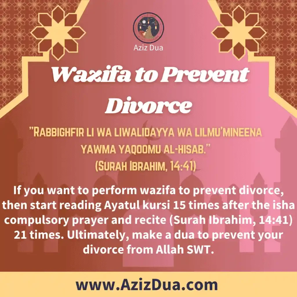 Wazifa to Prevent Divorce