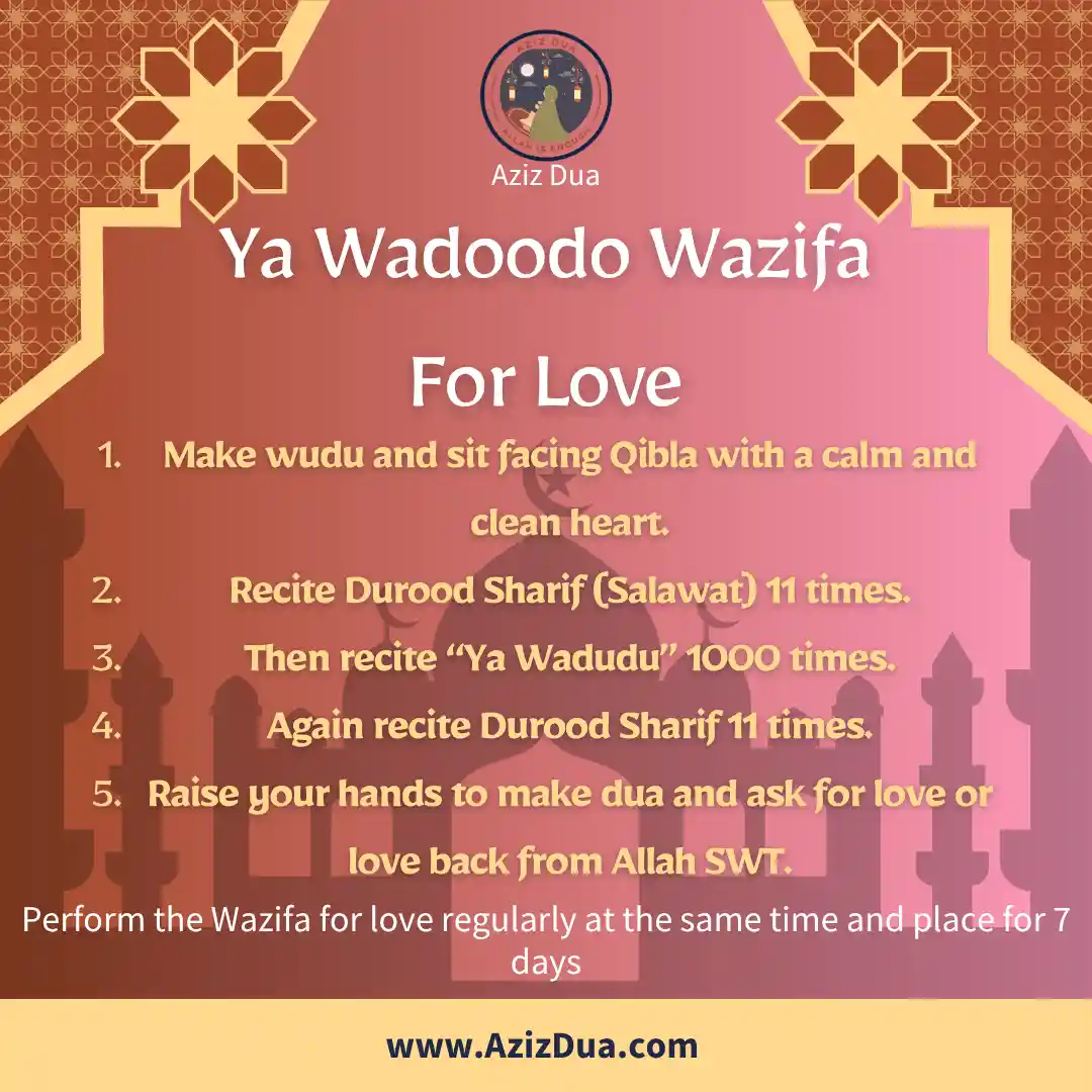 Ya Wadoodo Wazifa For Love